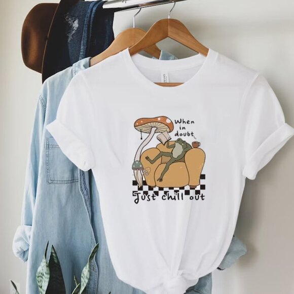 Funny Animal Shirt, Frog Tee, Frog Lover Gift, Frog Book Lover Shirt - Picture 1 of 4